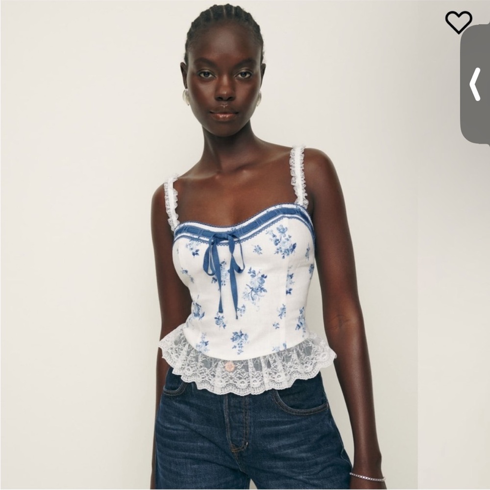 Reformation Paola Linen Top